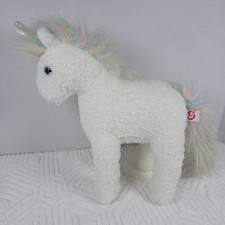 Ty Beanie Buddies Unicorn Plush White with Rainbow Pastel Mane "Sparkles" 1996