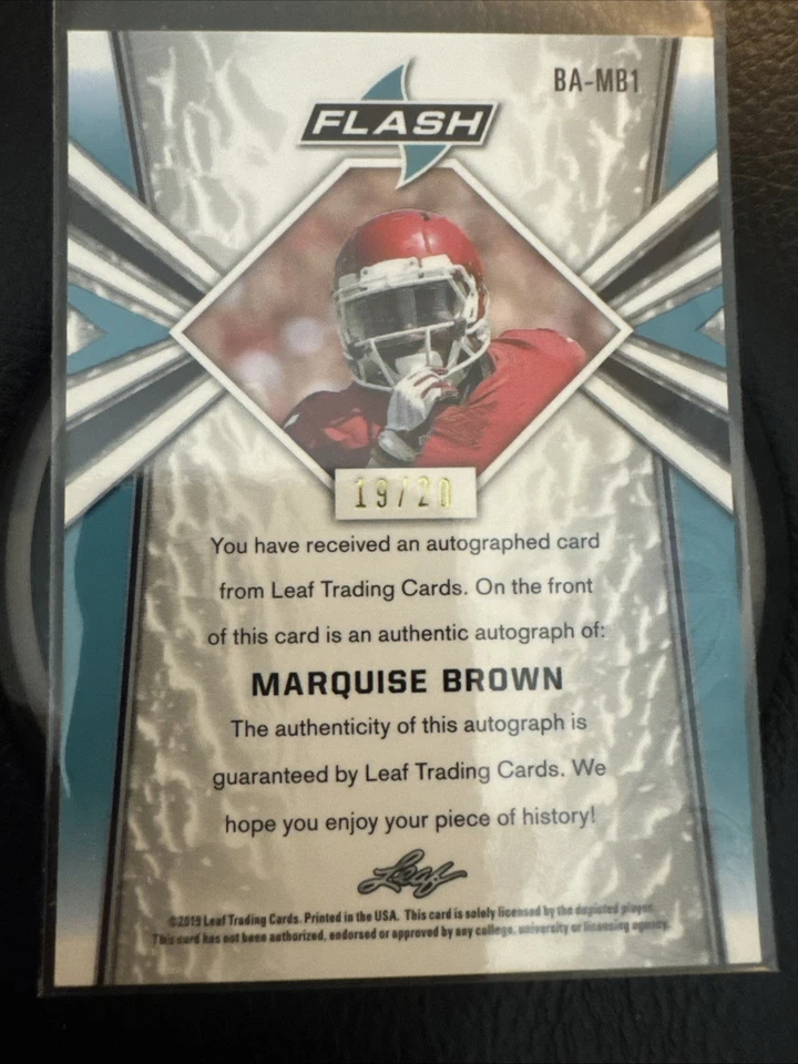 2019 Leaf Flash - Marquise (Hollywood) Brown #BA-MB1 Green /20 (AU, RC) - Image 3 of 4