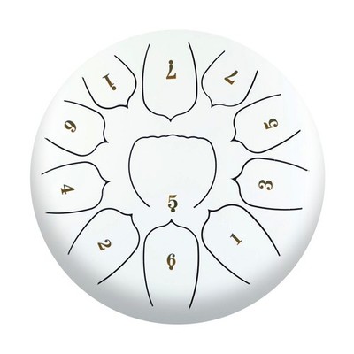 10-Zoll-Stahlzungentrommel 11-Ton-Handpan Mit Schlägeln Fingerpicks