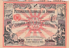 Messageries Fluviales de France hist. Anleihe Paris 1905 Frankreich Schifffahrt
