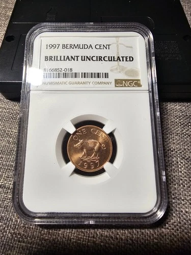1997 BERMUDA 1 CENT NGC BRLLIANT UNCIRCULATED 