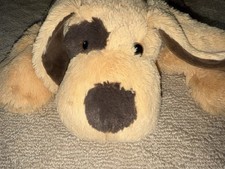 Lakikid Brown Weighted Dog With Zipper Side Plush Toy Brown EUC