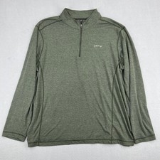 Orvis Mens Classic Collection Quarter Zip Pullover Heathered Green XL