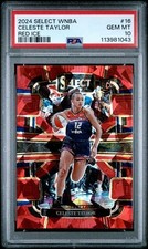 2024 PANINI SELECT WNBA CELESTE TAYLOR #16 RED ICE PRIZM PSA 10