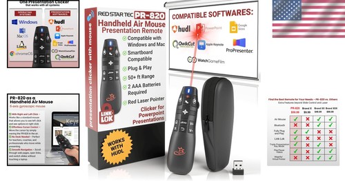 Compact Wireless Presentation Remote with Laser Pointer - Ideal for Classrooms - Picture 2 of 11