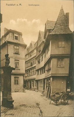 Ansichtskarte  Frankfurt a.M. Goldhutgasse um 1910