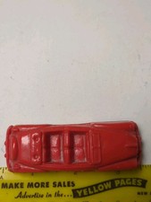 Vintage Toy Plastic Car- Manoil P-7-Red 3" Made In USA Rare