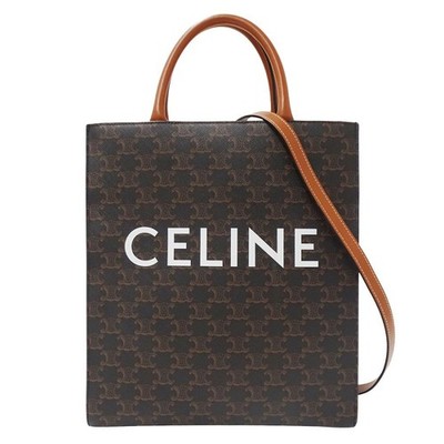 Celine Handbag Shoulder Bag Triomphe Canvas Vertical Cabas Small from Japan #220