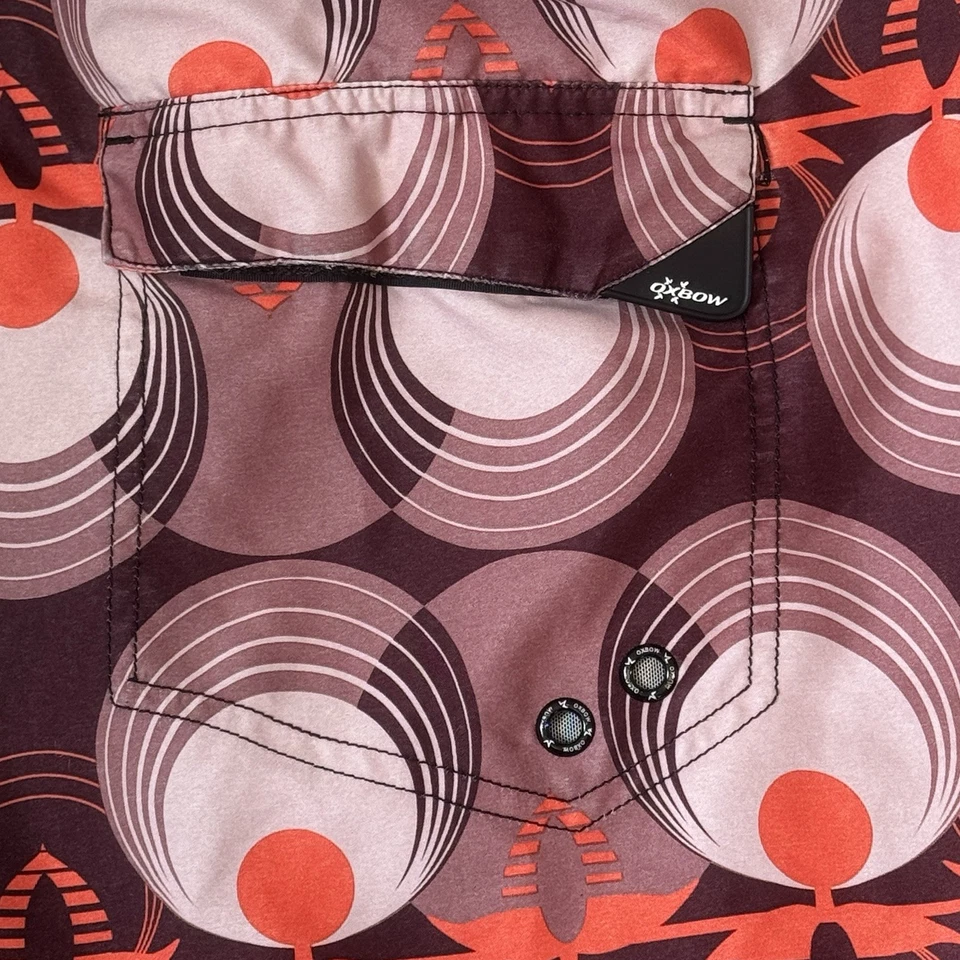 Oxbow Board Shorts Para Hombres 36 Marrón Naranja Y2K Retro Bermudas Forradas con Estrellas Surfcore Foto 4 de 4