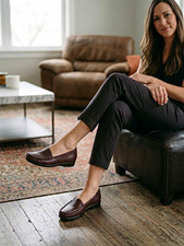 SAS Tripad Comfort Women's Brown Leather Slip-On Loafer Shoes Size 5.5M