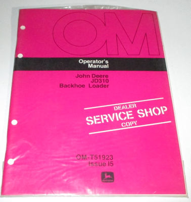 #ad #ad John Deere JD 310 Tractor Loader Backhoe Operators Manual OM T51923 I5 NOS OEM $39.99