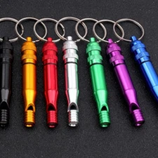 2pcs Emergency Loud Survival Whistle Boating Hiking Camping Sports W/ Key Chain