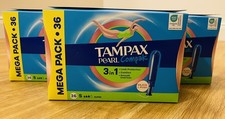 Tampax Pearl Compak Super Tampons – 3er Pack (3x36 Stück)