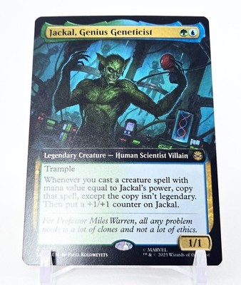MTG   JACKAL GENIUS GENETICIST 0272 Extended Art Rare   Spider-Man Magic M/NM