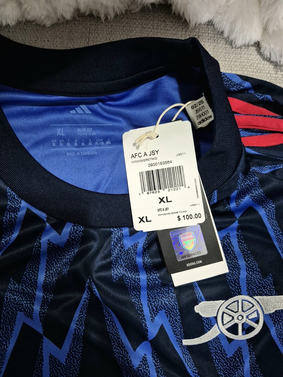adidas Arsenal Saka #7 Soccer Jersey Blue Black Red Mens XL | eBay