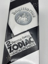 Vintage Zodiac Perma Press Handkerchiefs NOS Sagittarius USA Made
