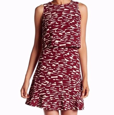 Nic+Zoe NWT Sz 6 'Electric Breeze' Print A-Line Ruffle Popover Shift Dress $188