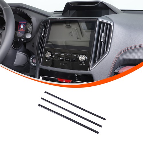Glossy Piano Black Center Screen Outer Trim Sticker For Subaru Forester SK 2024 - Picture 2 of 24