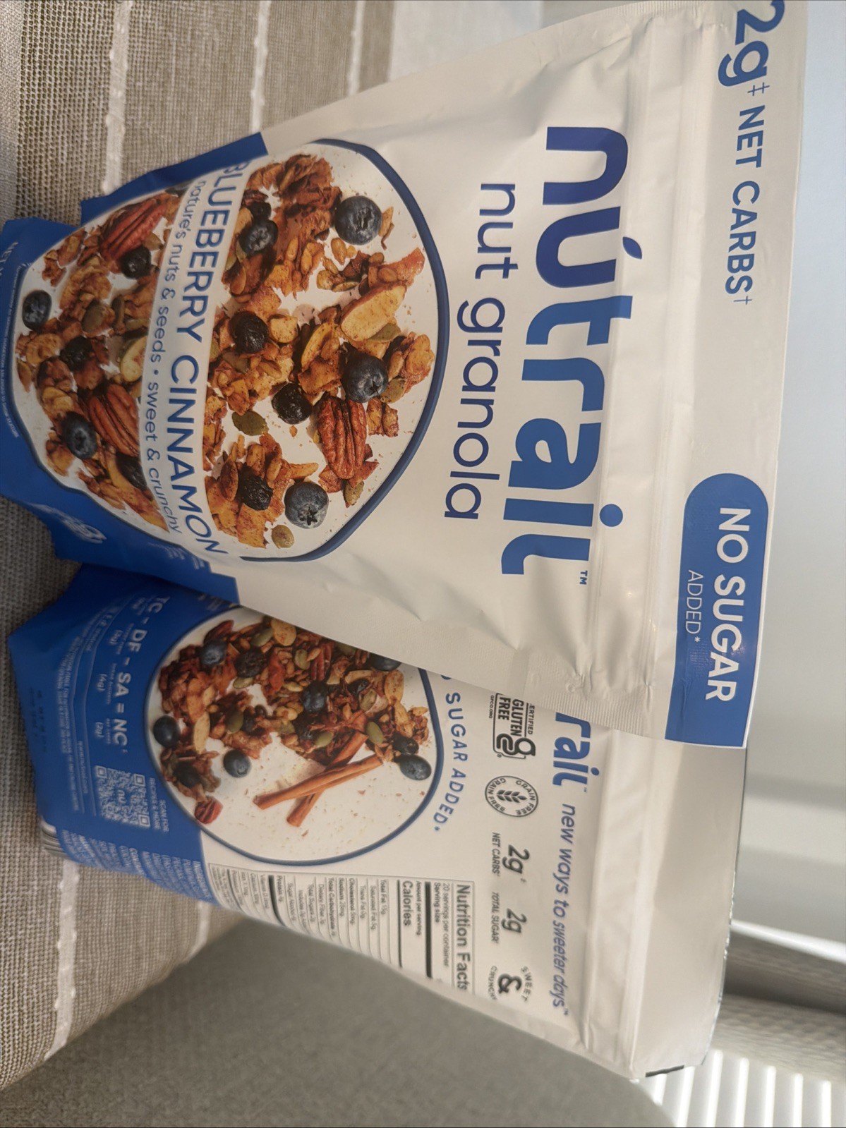 2 Packs Of Nutrail Nut Granola Blueberry Cinnamon 22oz Per Pack