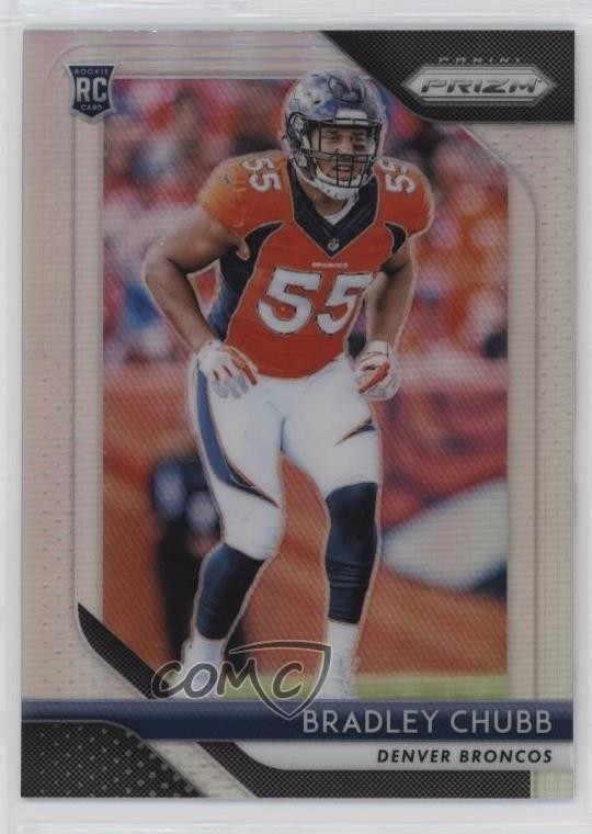 2018 Panini Prizm Rookie Silver Prizm Bradley Chubb #204 Rookie RC 13c1
