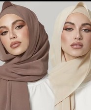Women s Soft Pearl Chiffon Hijab Solid Color Scarf Mother s Day Eid Gift