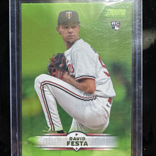 Topps 2025 Stadium Club David Festa Minnesota Twins #186 RC Lime Green Foil