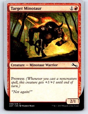 Target Minotaur (C) 98 Common Unstable Magic: The Gathering Lightly Played