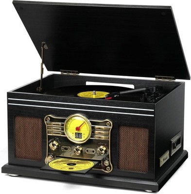 Bluetooth Record Player 10 in 1,3-Speed Turntable for Vinyl with Speakers, LP...