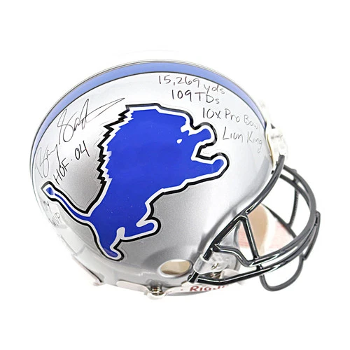 Barry Sanders Lions Autographed Signed Inscribed Authentic Helmet LE/20 Fanatics
