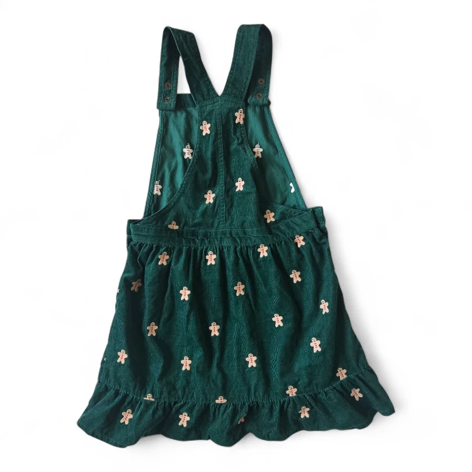 Vestido Jersey Gymboree Niñas Verde Pana Pan de Jengibre Talla 8 Vacaciones Navidad Foto 3 de 4