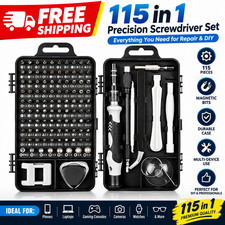115 In 1 Magnetic Precision Repair Screwdriver Set Electronics Tool Kit