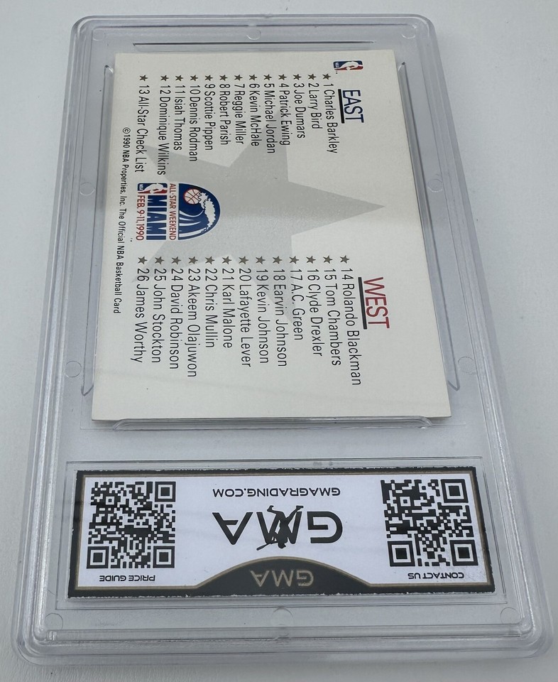 1990 NBA Hoops All-Star Checklist CHUCK DALY / PAT RILEY East West GMA ...