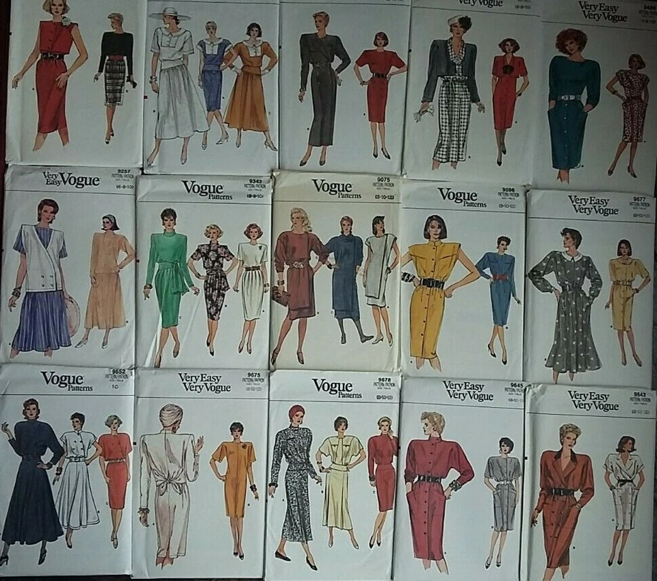 VOGUE Vintage Patrones de Costura Años 70 y 80 Vestidos Falda Prendas para el torso - ¡Tú eliges! Lote #4 Foto 2 de 2