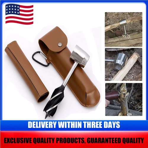 Auger Wrench,Outdoor Survival Bushcraft Kist,Hand Drill Survival Gear Tool kist.