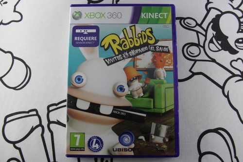 XBOX 360 RABBIDS VIVITOS & OKUPANDO EL SALON MUY BUEN ESTADO PAL ESPAÑA - Foto 1 di 3