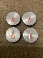 Pontiac Gm 9593169 Factory Oem One Brushed Wheel Center Cap Red Silver 4pcs