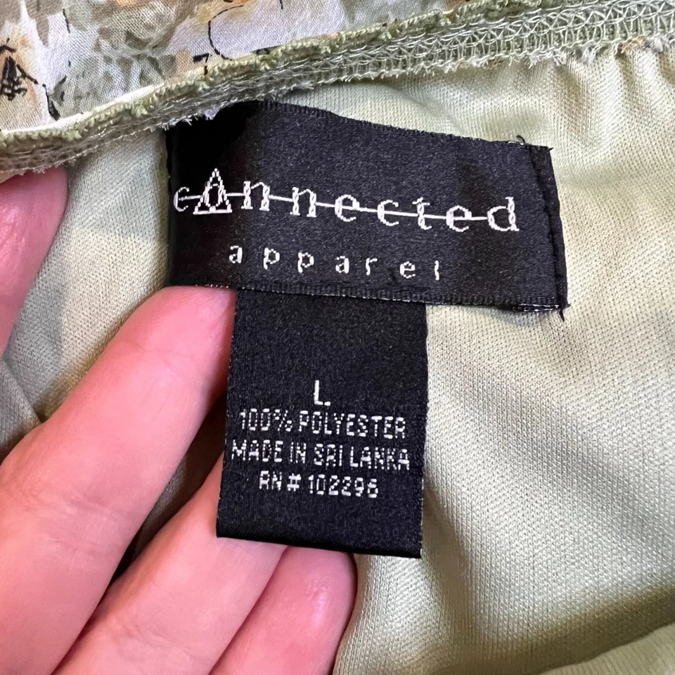 Falda Floral Midi Retro Y2K Connected Apparel Verde Talla L Foto 2 de 4