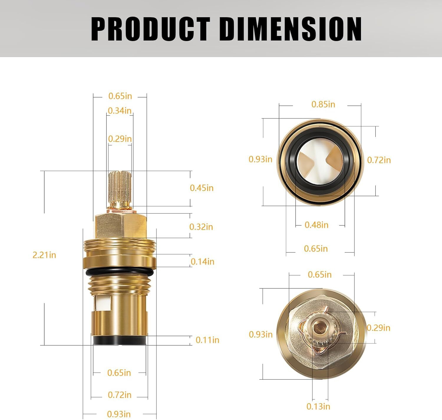 45882000 Hot Cartridge for Grohe Ceramic cartridge 1/2"-1/4 Turn Anti-Clockwise