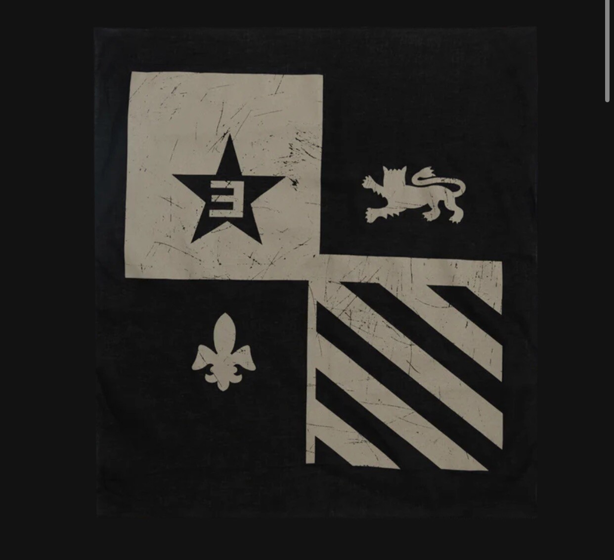 Eminem Bandana Detroit lions saints Symbols MMLP encore Slim SHADY Bandana