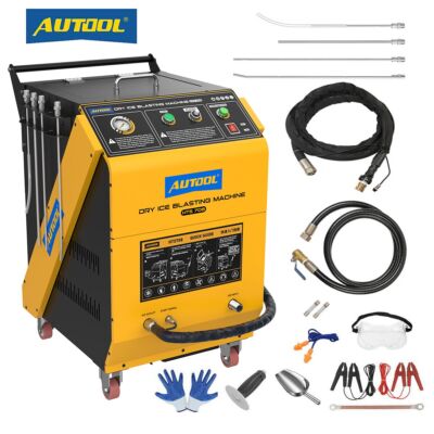 AUTOOL Dry Ice Blasting Machine 7.5KG Capacity Engine Dry Ice Cleaning Machine