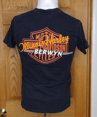 🔥 VINTAGE 1992 Worlds Largest Harley Davidson Neon Sign Berwyn, IL Mens Shirt S