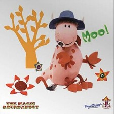 The Magic Roundabout Ermintrude Square Fridge Magnet  Kids Retro T.V Show 8x8cm