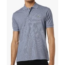 Lacoste Men's Classic Short Sleeve Chine Pique Polo Shirt Light Indigo Blue 3XL