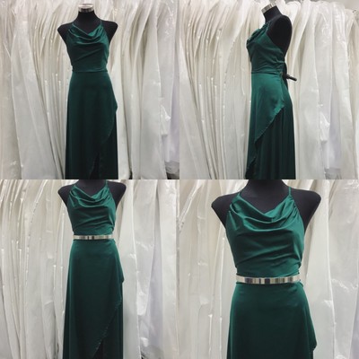 satin maxi dress cowl neck