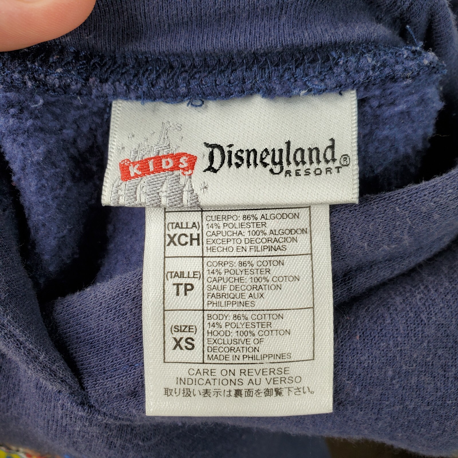 Walt Disney Disneyland Resort Size XS 4-5 Kids Sweatshirt Embroidered Hoodie  EUC | eBay