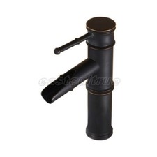 Black Oil Rubbed Brass Bamboo Style Bathroom Basin Sink Faucet Mixer Tap ehg018