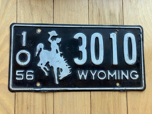 Nummernschild Wyoming 1956