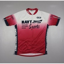 Louis Garneau Jersey Mens Sz M Maroon White Cycling Zip Triathlon Team