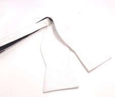  120 Ryan Seacrest Mens White Solid Suit Bowtie Dress Classic Adjustable Bow Tie