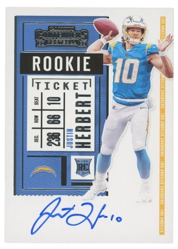 2020 Panini Contenders Draft Picks Justin Herbert #104